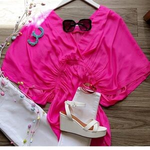Hot Pink Satin Top